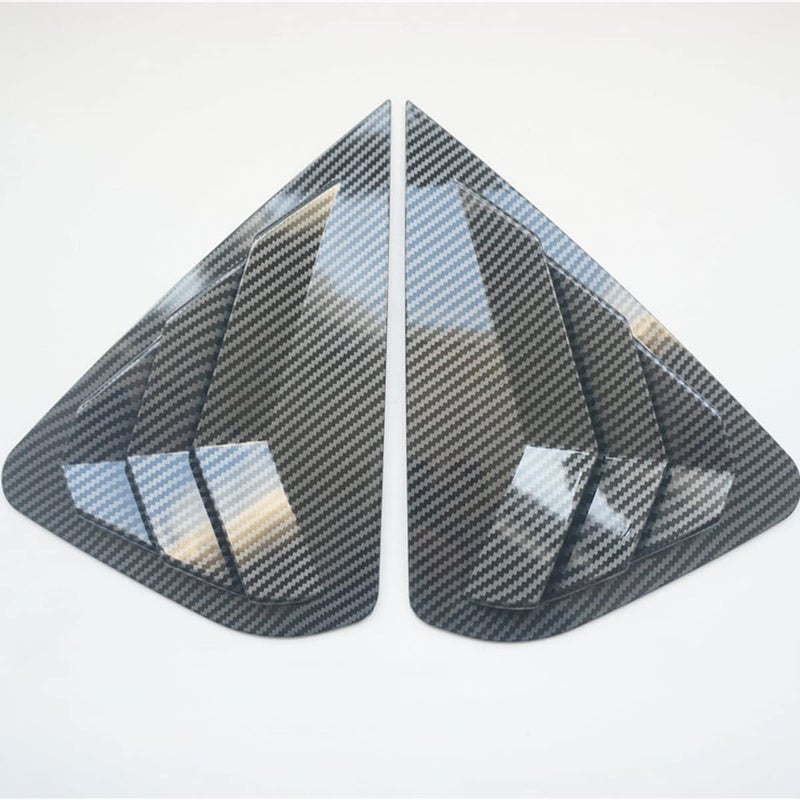 CYAuto New 2pcs Racing Side Rear Quarter Window Louvers for Nissan Altima 2013-2018 (Carbon Fiber Style) - Image 2