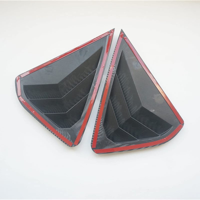 CYAuto New 2pcs Racing Side Rear Quarter Window Louvers for Nissan Altima 2013-2018 (Carbon Fiber Style) - Image 5