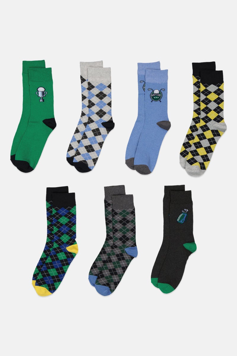 The Orrsum Sock Co Men 7 Pack Graphic Print Golf Socks, Multicolor - Image 3