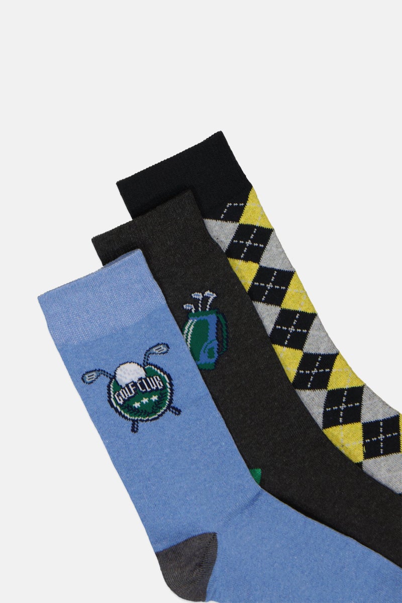 The Orrsum Sock Co Men 7 Pack Graphic Print Golf Socks, Multicolor - Image 2