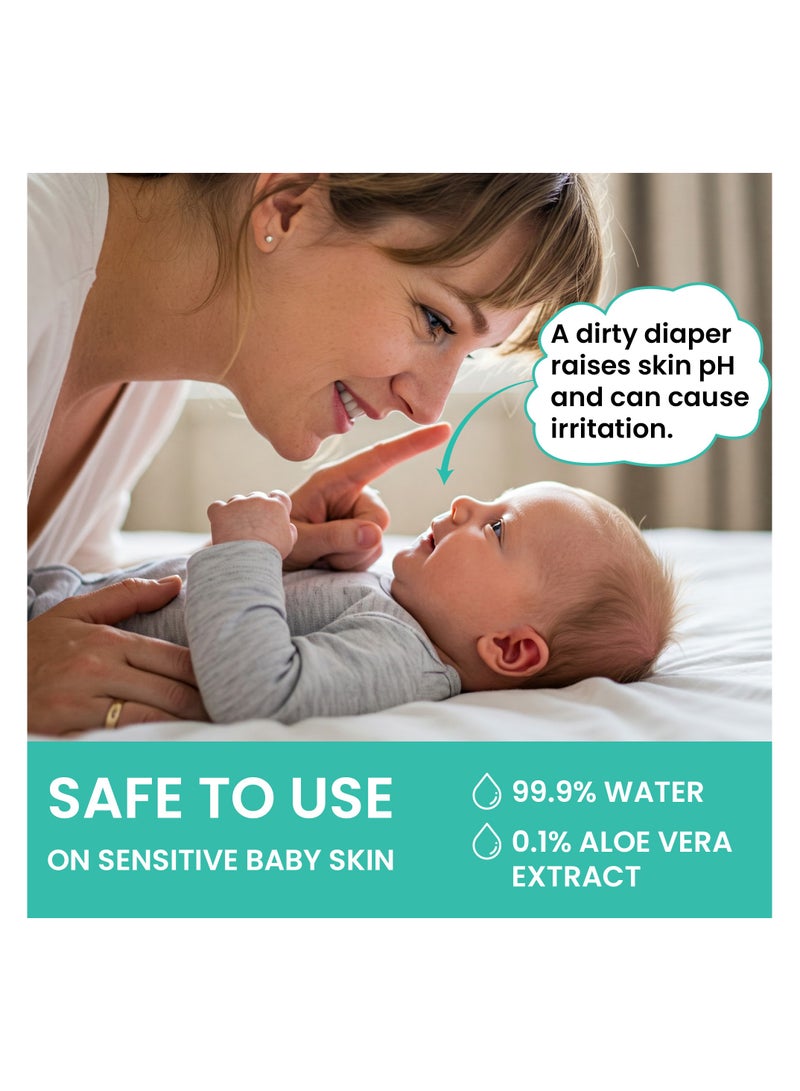 All day wipes All Day H2O Wet Wipes 99% Water & Aloe Vera Extract Pure Essence-60 Count : Made with 99.9% Pure Water and Enriched with Soothing Aloe Vera to Calm and Hydrate the Skin. ( Pack of 24 ) - Image 2