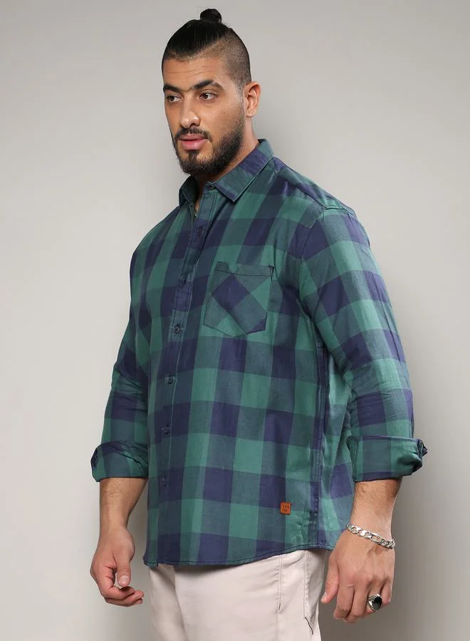 Instafab Plus Plus Buffalo Check Regular Fit Shirt by Styli