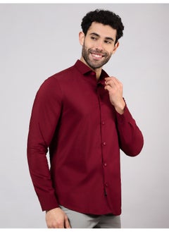 BEYOUNG Burgundy Plain Cotton Shirts - pzsku/Z45F93FAF7543BE121728Z/45/_/1737962123/8e30d3bf-7578-43c9-bee5-7690cc285ca3