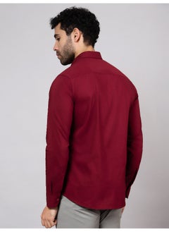 BEYOUNG Burgundy Plain Cotton Shirts - pzsku/Z45F93FAF7543BE121728Z/45/_/1737962124/32dff461-f5a0-42b5-a372-a45bb9531642