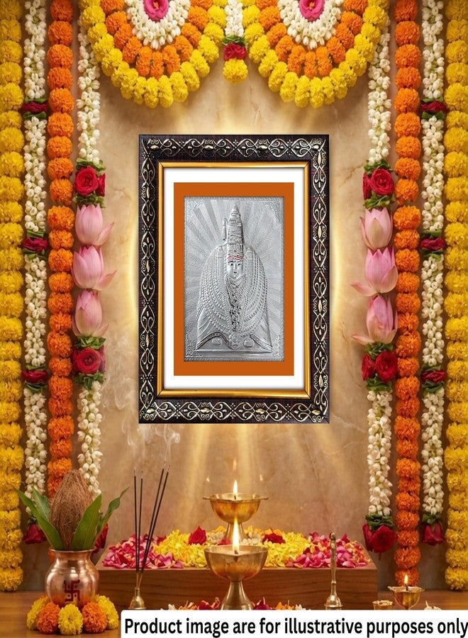 ARTSMINE - 999 Silver Tulja Bhavani Table Top Frame - Certified Silver Art|Premium Finish|Ideal for Pooja Room & Home Décor|Elegant Decorative Religious Gift - 1 Unit - Image 5