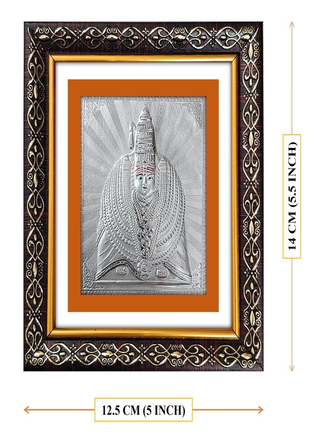 ARTSMINE - 999 Silver Tulja Bhavani Table Top Frame - Certified Silver Art|Premium Finish|Ideal for Pooja Room & Home Décor|Elegant Decorative Religious Gift - 1 Unit - Image 3