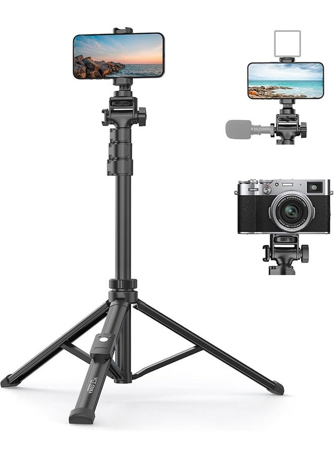 TONEOF TONEOF 170cm Phone Camera Tripod Stand with Remote & Phone Holder, Tripod for Travel/Video Recording,Tall Smartphone Tripod Compatible with iPhone/Android//Webcamera  - Image 1