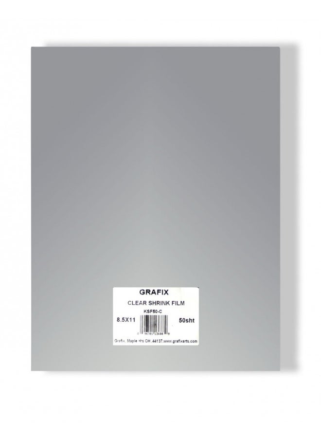 Grafix Grafix Shrink Film Clear, 8.5 x 11, Pack of 50 Clear, Transparent Shrink Sheets, Design Your Art and Shrink It to Create Jewelry, Embellishments, Paper Crafts, Gift Tags, Ornaments and More  - Image 2