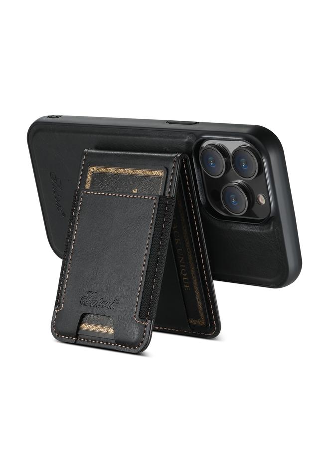Suteni Case For iPhone 15 Pro Max H17 Oil Eax Leather MagSafe Detachable Wallet Phone Case - Image 4