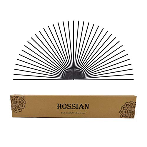 HOSSIAN HOSSIAN 70 Pieces Fiber Reed Diffuser Replacement Refill Sticks Diffuser Refills Spa Aromatherapy 12 x 3mm Black 