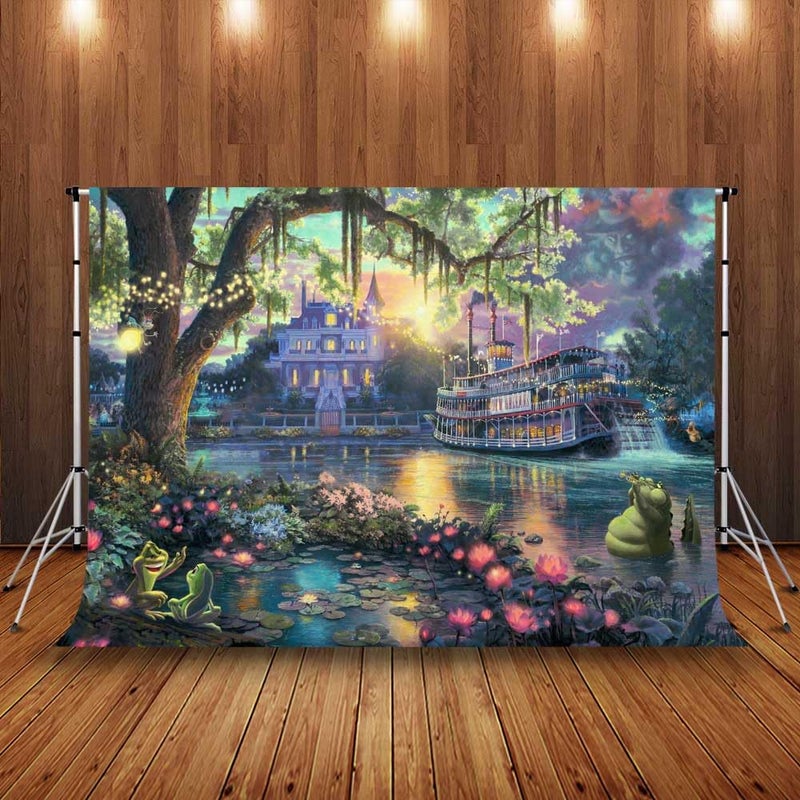 SSCSTS Palace Photography Background Fairy Tale Prince Princess Happiness Frog Castle Photography Background Studio Props (7x5ft-polyester) - Image 2