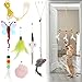 Charniol 8 Pcs Interactive Cat Feather Toys Indoor Hanging Retractable Cat Toys Dragonfly Little Mouse Interactive Teaser Toy Kitten Toy for Self Indoor Play Make Fun Chase Exercise 6 Styles - Image 3