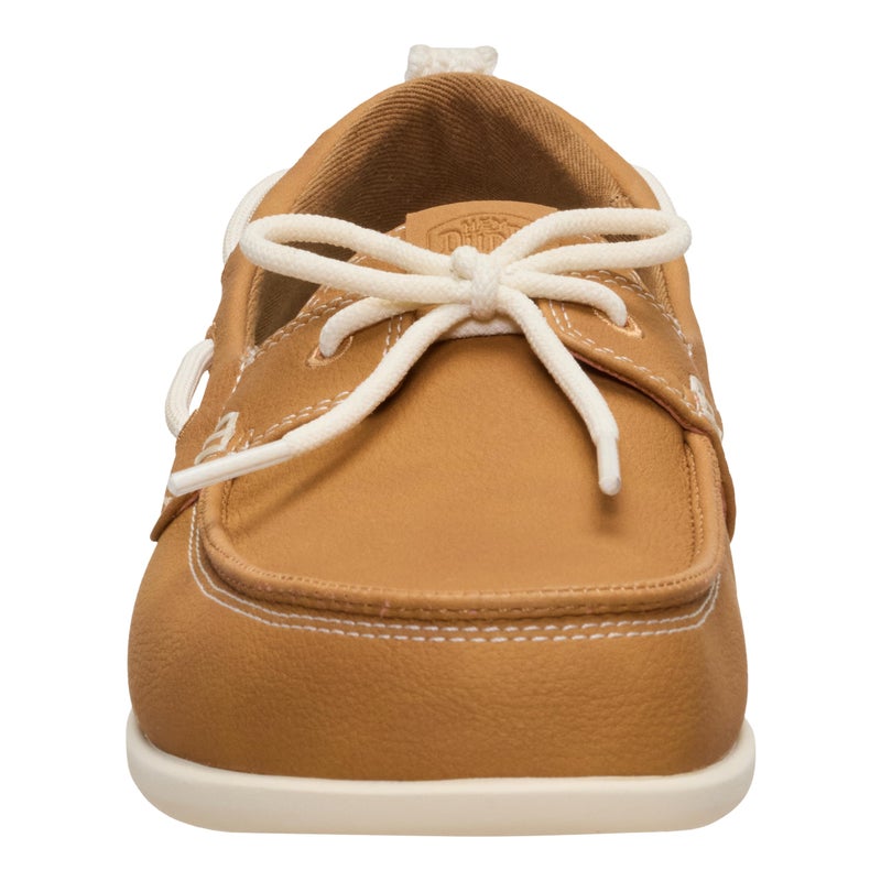 HEYDUDE Women's Harbor Breeze Lo Classic Boat Shoe, Bone Brown, Size 8, Lightweight Slip-On Loafer - Image 5