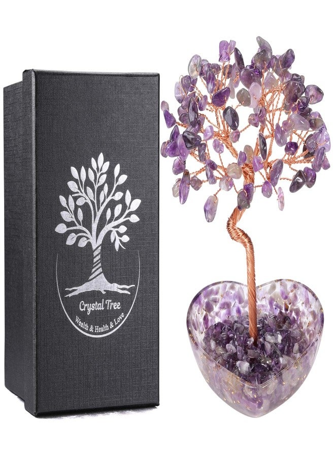 PESOENTH Amethyst Crystal Tree of Life Gifts for Women Mom Birthday,Amethyst Tree Healing Crystals Stones Positive Energy Gemstones Spiritual Purple Home Room Decor Gifts Her Anniversary Valentines - Image 1