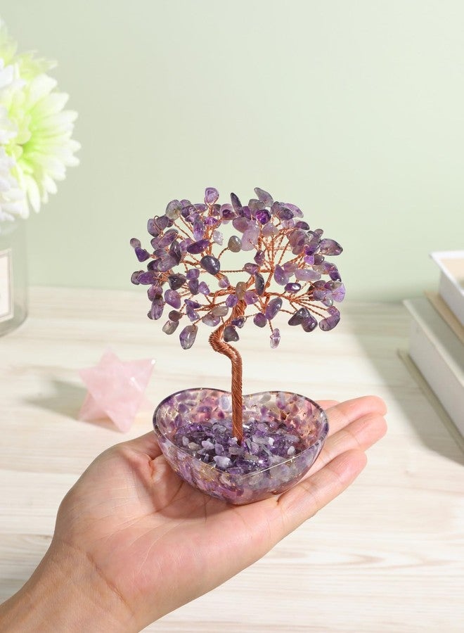 PESOENTH Amethyst Crystal Tree of Life Gifts for Women Mom Birthday,Amethyst Tree Healing Crystals Stones Positive Energy Gemstones Spiritual Purple Home Room Decor Gifts Her Anniversary Valentines - Image 4