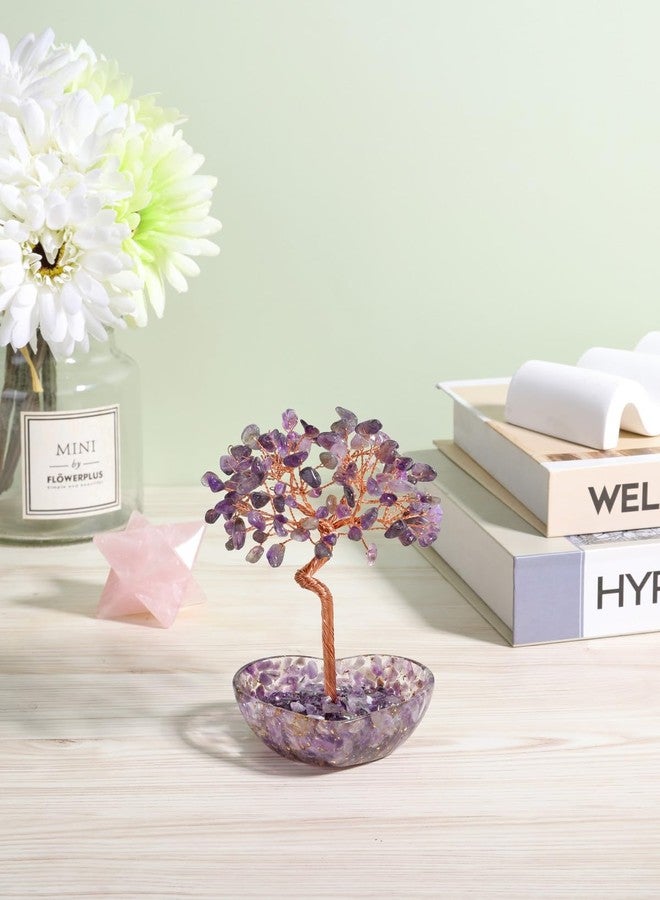 PESOENTH Amethyst Crystal Tree of Life Gifts for Women Mom Birthday,Amethyst Tree Healing Crystals Stones Positive Energy Gemstones Spiritual Purple Home Room Decor Gifts Her Anniversary Valentines - Image 2