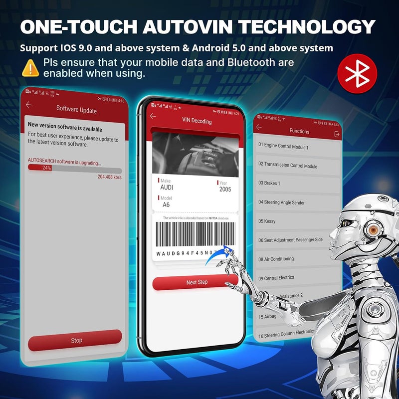 Thinkdiag2 ماسح ضوئي تشخيصي OBD2 ثنائي الاتجاه لجميع الأنظمة لأنظمة iOS وAndroid، بلوتوث 5.0 مع بروتوكول CAN FD، التعرف التلقائي على VIN، الاختبار النشط، أكثر من 15 وظيفة إعادة ضبط، برمجة ECU - Image 4