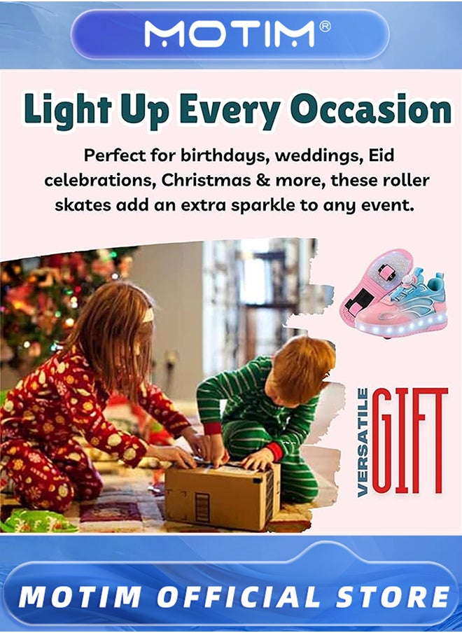 Motim Kids Roller Skates Shoes Sneakers with Wheels USB Charging Led Light Up Wheels Novel Gift for Girls  - Image 5