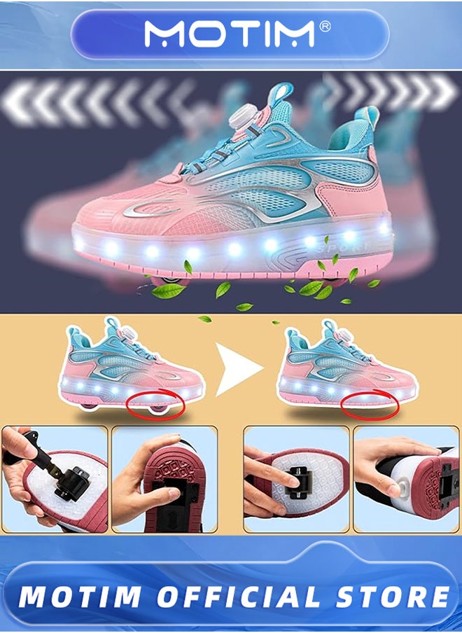 Motim Kids Roller Skates Shoes Sneakers with Wheels USB Charging Led Light Up Wheels Novel Gift for Girls  - Image 4