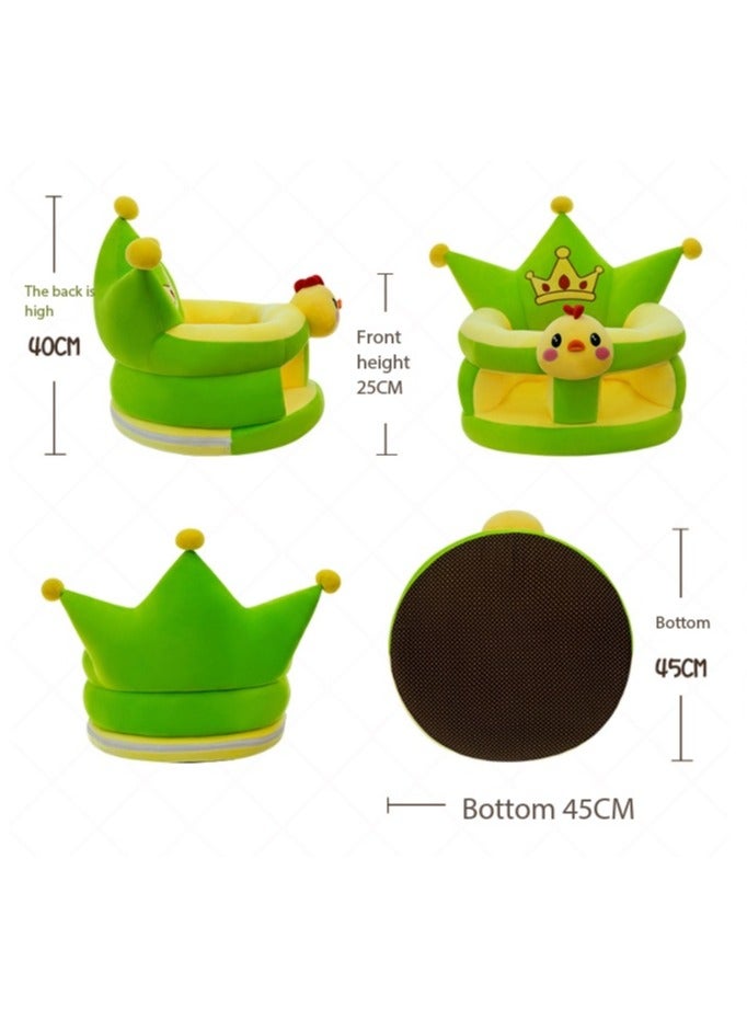Educational children's sofa, supportive velvet seat for the nursery, soft and comfortable cushion, floor seat for infants, non-slip armchair, cartoon animal design, gift for children of all genders - Image 3