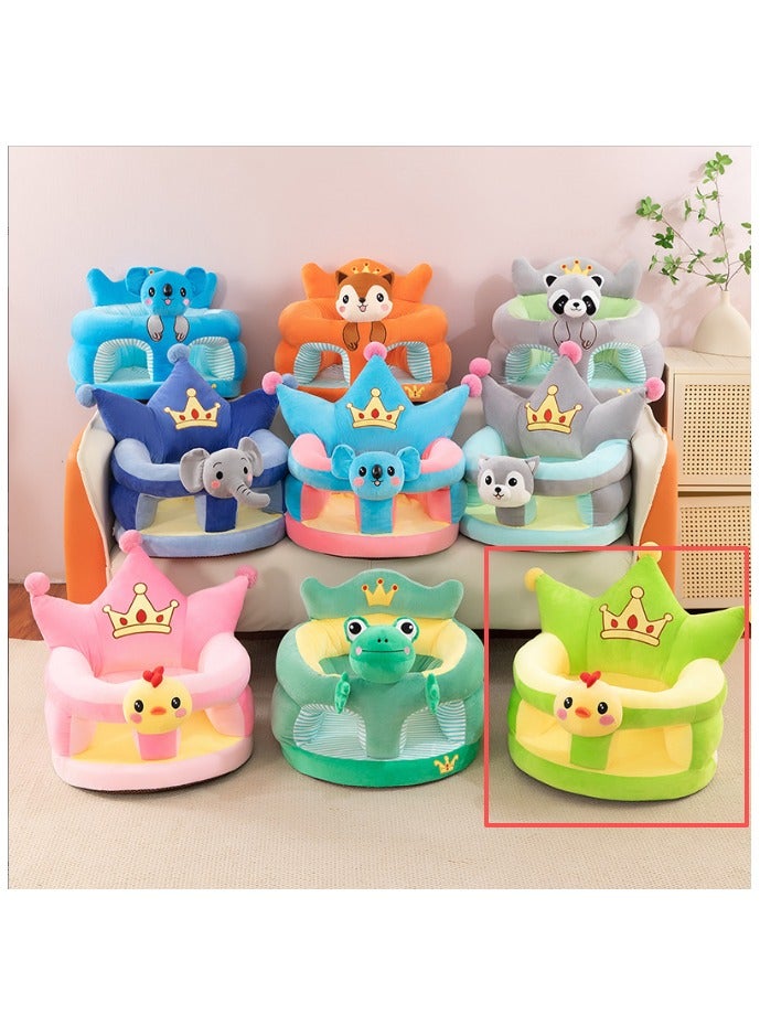Educational children's sofa, supportive velvet seat for the nursery, soft and comfortable cushion, floor seat for infants, non-slip armchair, cartoon animal design, gift for children of all genders - Image 4