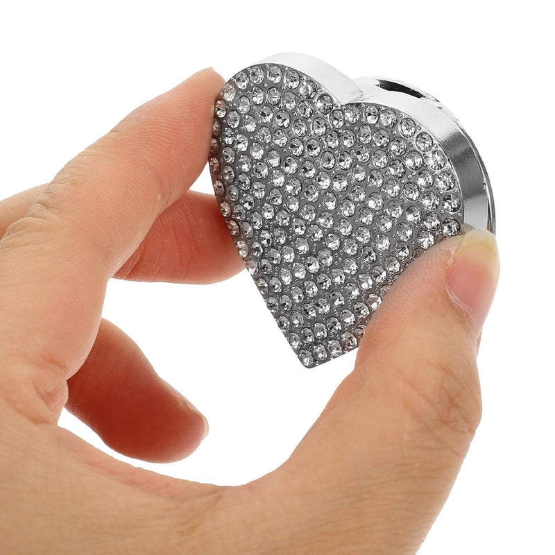 OUNONA Push to Start Button Cover Heart Shape Rhinestone Car Decoration Easy Install Button Protector Unique Car Accessories for Women Prevents Accidental - Image 3