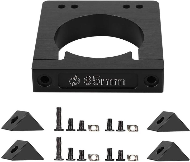 Wendry Spindle Motor Holder, CNC Motor Bracket 52/65/71mm Aluminum Shaft Spindle Motor Mount Kit for CNC Router Engraving Machine (65mm) - Image 1
