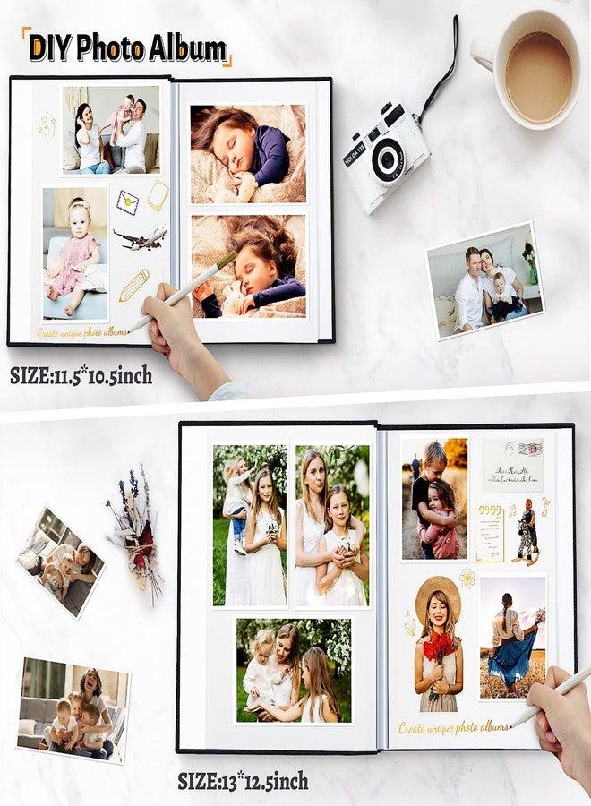 Artfeel ألبوم صور Artfeel ذاتي اللصق، 60 صفحة، كتاب صور كبير لصور مقاس 4x6، 5x7، 8x10، ألبوم يمكنك صنعه بنفسك لحفلات استقبال المولود، وحفلات الزفاف، والسفر العائلي، وأعياد الميلاد، مع قلم معدني ومكشطة. - Image 3