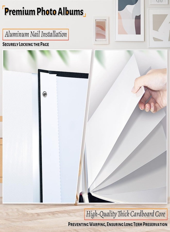 Artfeel ألبوم صور Artfeel ذاتي اللصق، 60 صفحة، كتاب صور كبير لصور مقاس 4x6، 5x7، 8x10، ألبوم يمكنك صنعه بنفسك لحفلات استقبال المولود، وحفلات الزفاف، والسفر العائلي، وأعياد الميلاد، مع قلم معدني ومكشطة. - Image 4