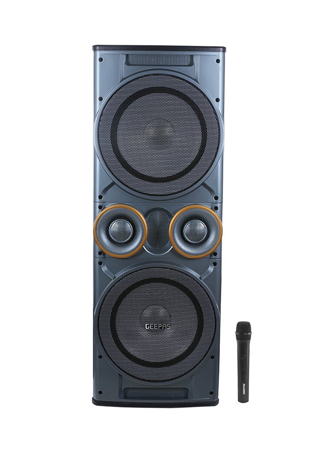 GEEPAS 2- Channel Professional Speaker System with Wireless Microphone Remote Control, LED Display/Graphic Equalizer, Bluetooth/80000W PMPO, GMS8518, Black GMS8518 Black - Image 4