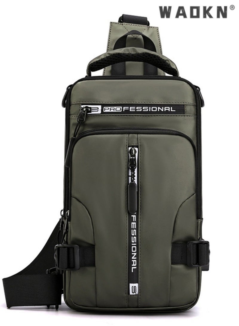 WAOKN New Men's Multifunctional Small Backpack, Boys' Fashionable Casual Shoulder Bag Crossbody Bags Sling Bag Side Bag, Waterproof Space Cloth Chest Bag Carry Bag for College Students and Teenagers  - Image 1