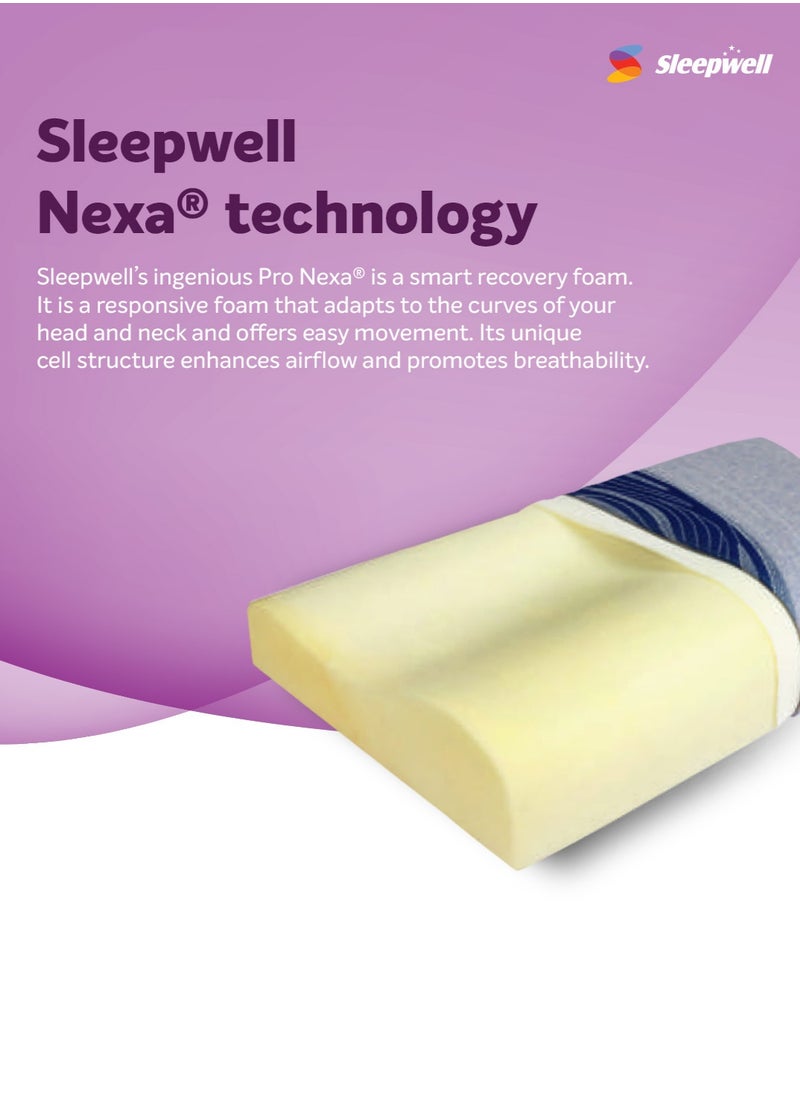 سليب ويل وسادة Nexa Curves Pillow Premium Sleepwell الدعم الأمثل والراحة والجودة للحصول على أفضل نوم ليلاً  - Image 5
