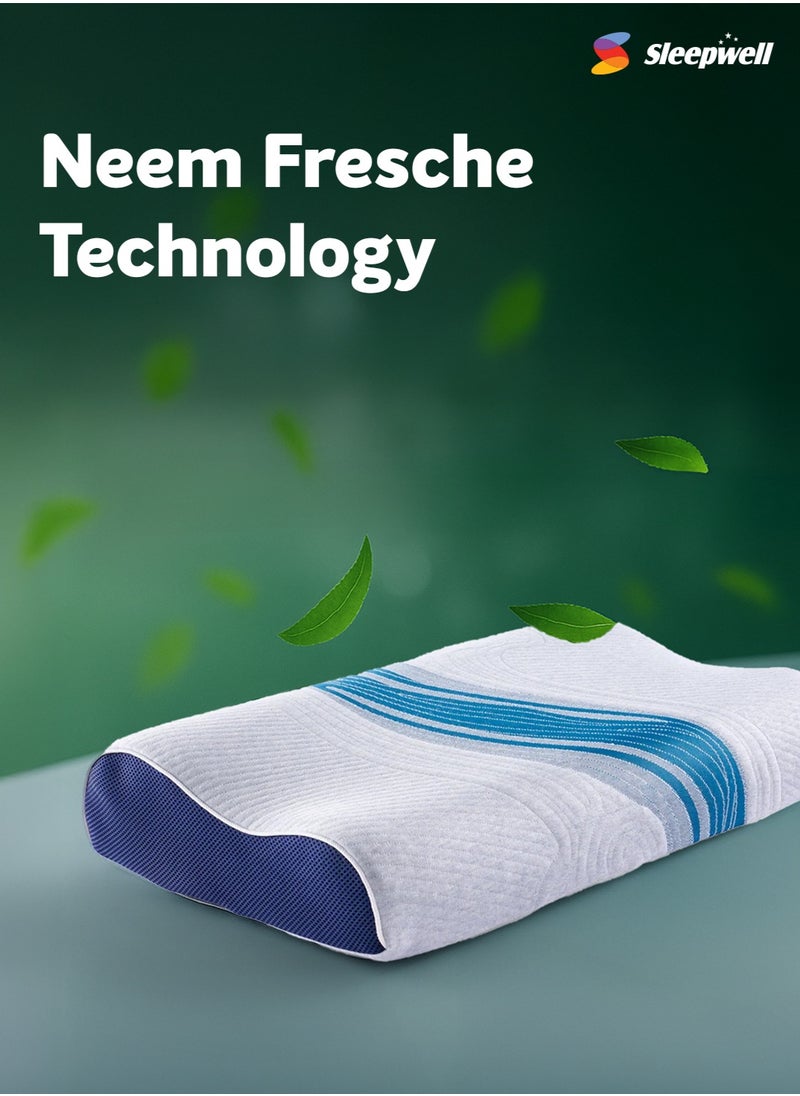 سليب ويل وسادة Nexa Curves Pillow Premium Sleepwell الدعم الأمثل والراحة والجودة للحصول على أفضل نوم ليلاً  - Image 2