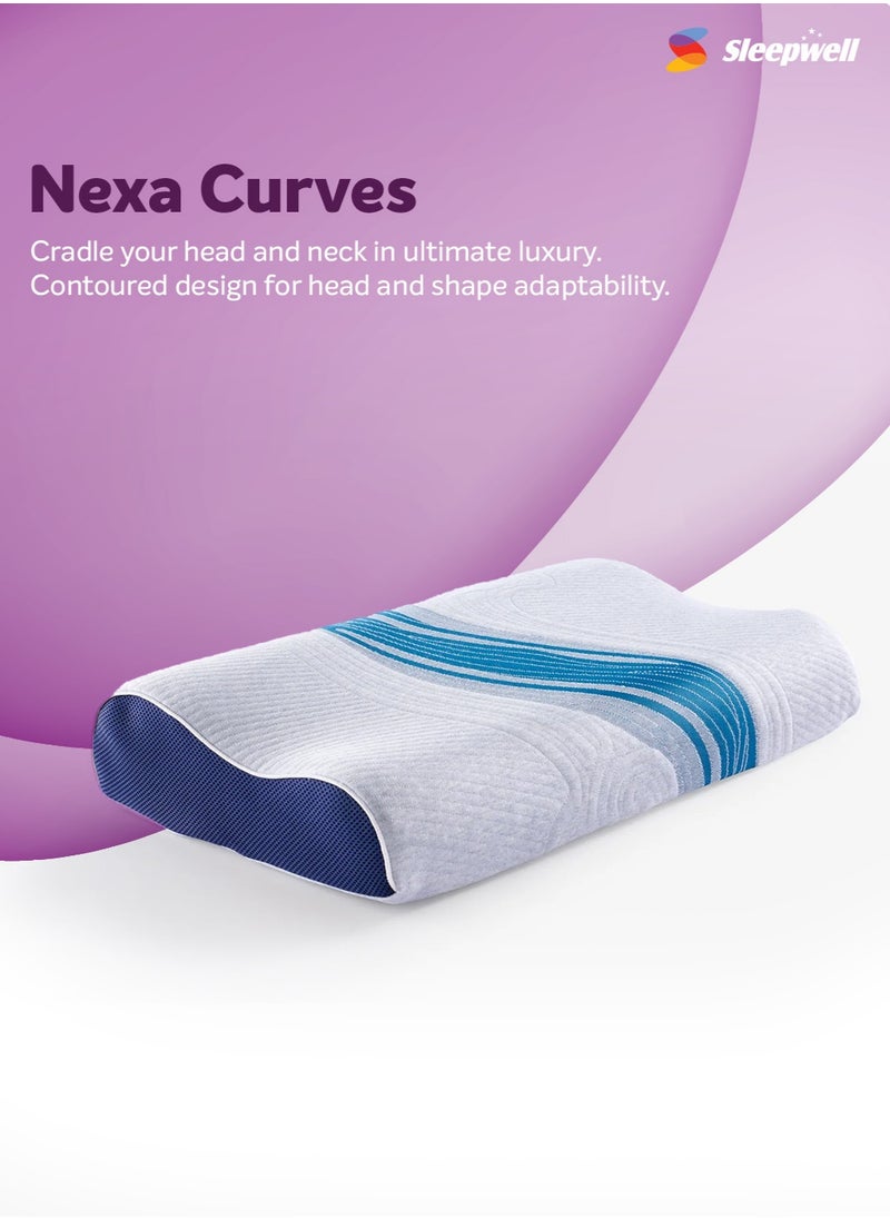 سليب ويل وسادة Nexa Curves Pillow Premium Sleepwell الدعم الأمثل والراحة والجودة للحصول على أفضل نوم ليلاً  - Image 4