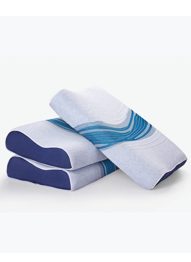 Sleepwell Nexa Curves Pillow Premium Sleepwell Pillow Optimal Support, Comfort, and Quality for Your Best Night's Sleep  - Image 1