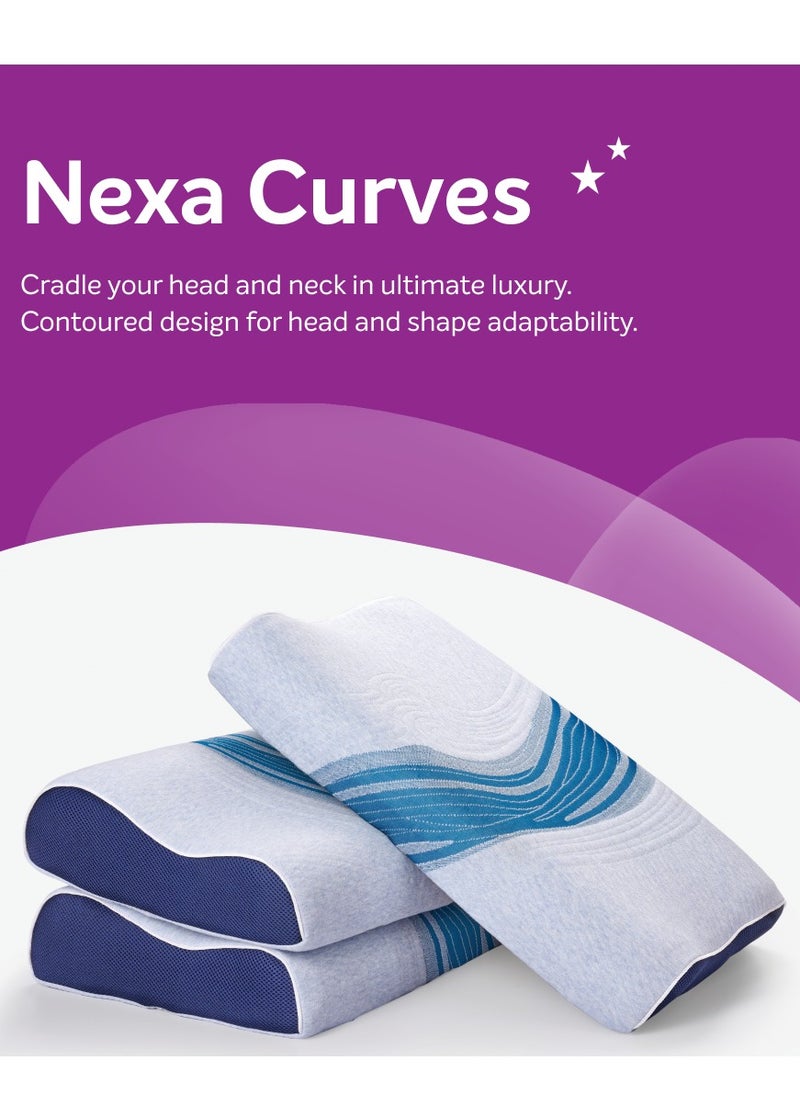 Sleepwell Nexa Curves Pillow Premium Sleepwell Pillow Optimal Support, Comfort, and Quality for Your Best Night's Sleep  - Image 2