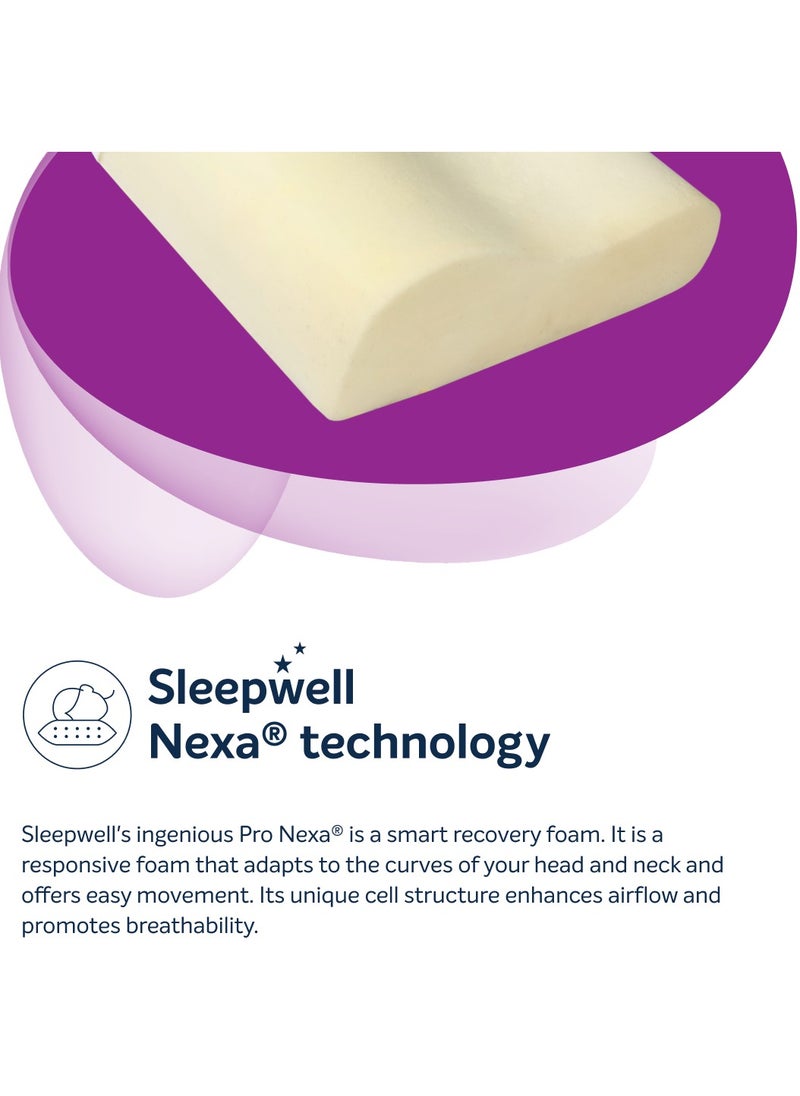 Sleepwell Nexa Curves Pillow Premium Sleepwell Pillow Optimal Support, Comfort, and Quality for Your Best Night's Sleep  - Image 3