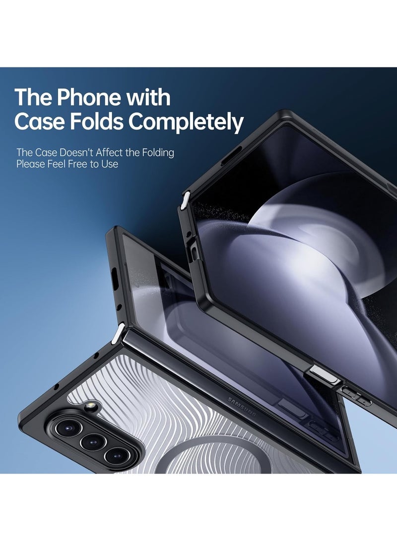 general Samsung Galaxy Z Fold 6 Magnetic Case, Compatible with MA-g-SAFE, Hydrophobic Anti-Fade, Anti-Fingerprint, Anti-Shock Protective Case, Ultra-Thin Matte Clear Case - Image 2