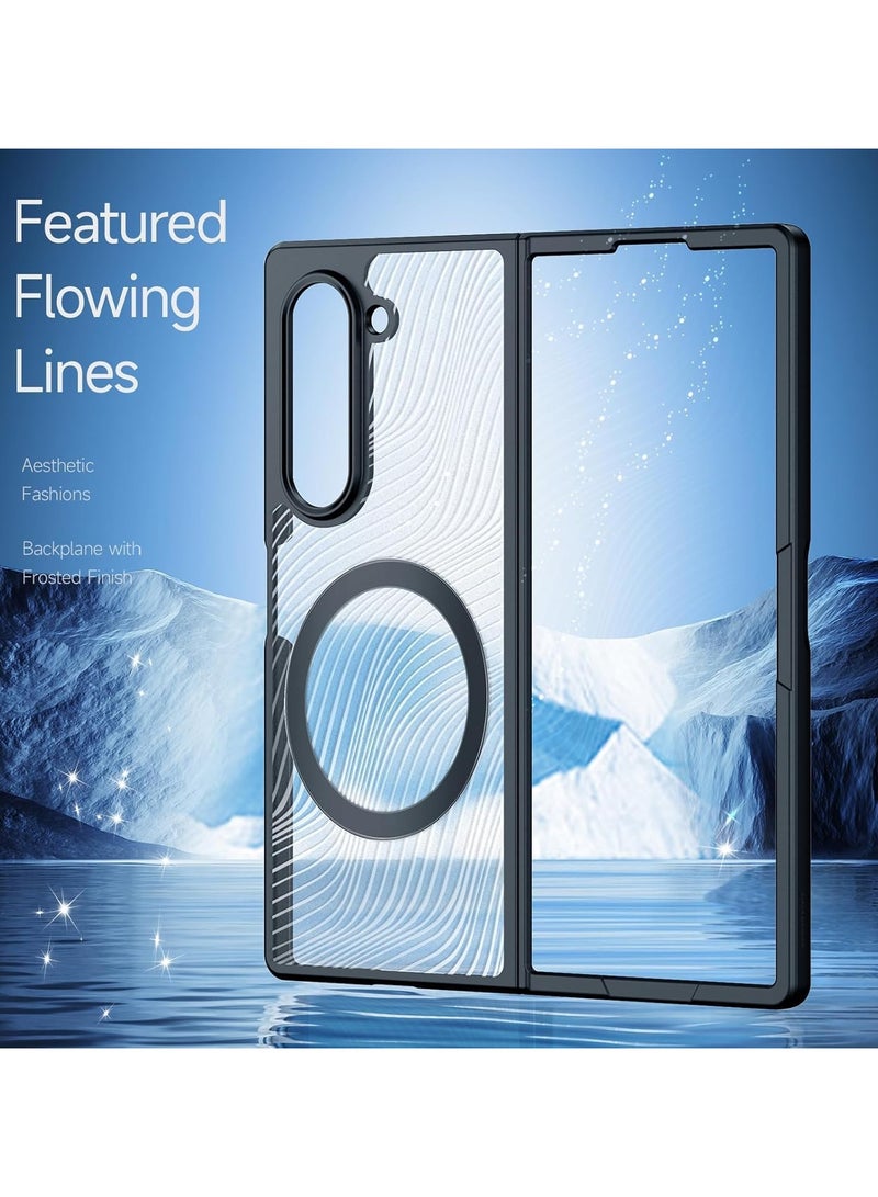 general Samsung Galaxy Z Fold 6 Magnetic Case, Compatible with MA-g-SAFE, Hydrophobic Anti-Fade, Anti-Fingerprint, Anti-Shock Protective Case, Ultra-Thin Matte Clear Case - Image 3