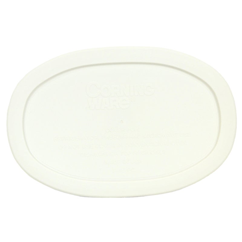 كورنينج وير Corningware F-15-Pc غطاء بلاستيكي بيضاوي فرنسي أبيض سعة 15 أونصة - عبوتان - Image 2