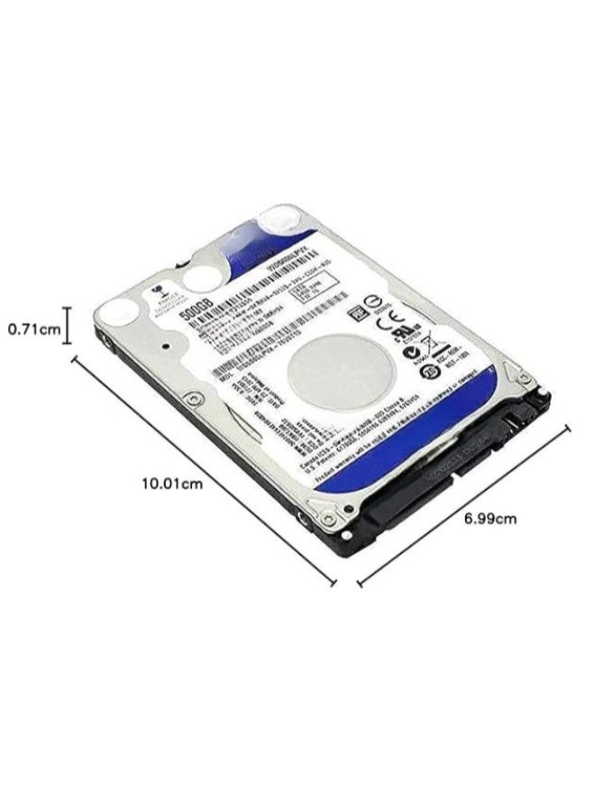 500GB Internal Laptop Hard Drive, 2.5 Inch SATA HDD, Reliable Storage Drive for Laptop Upgrade and Replacement
