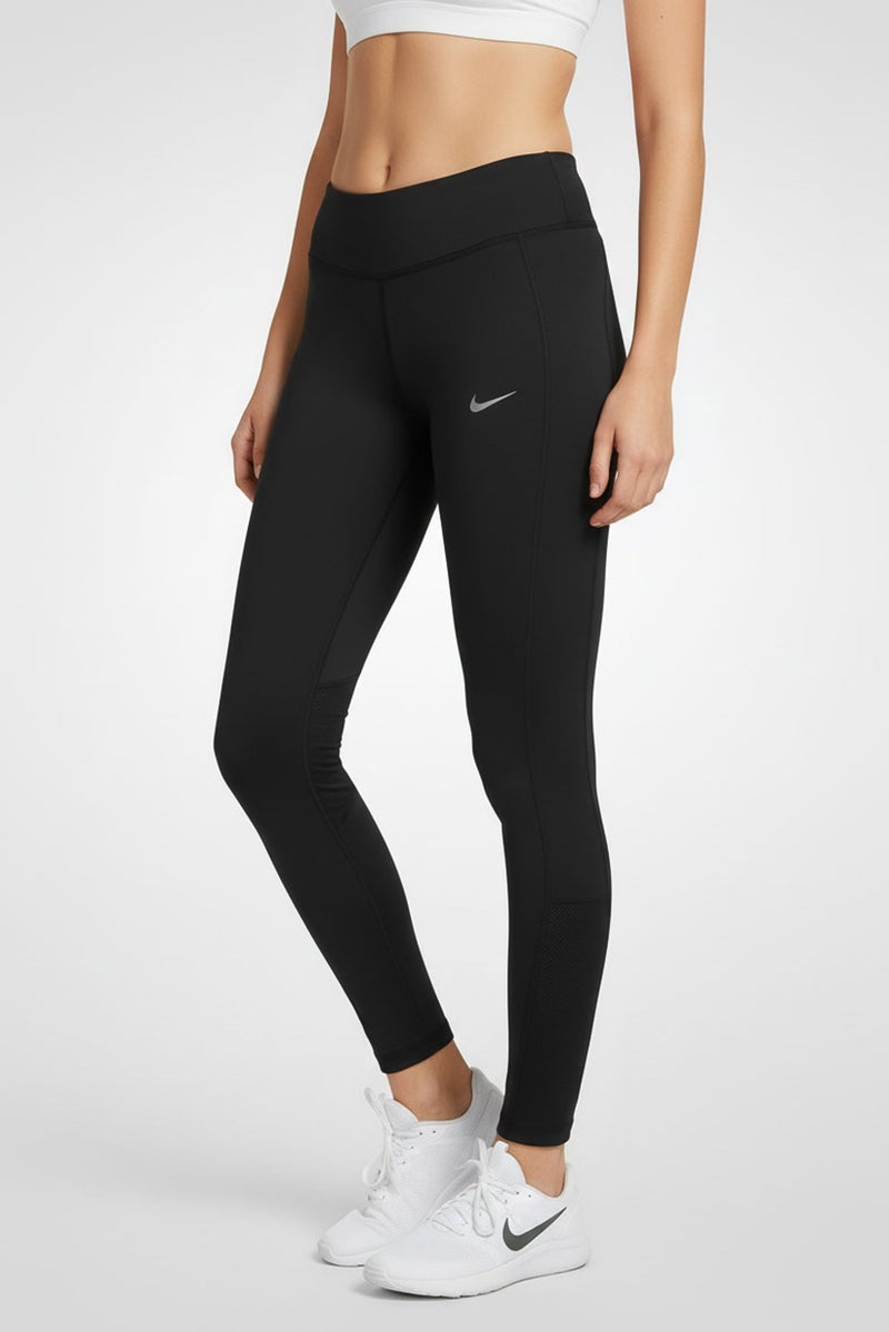 Nike  leggings جري نسائية قوية، سوداء - Image 4