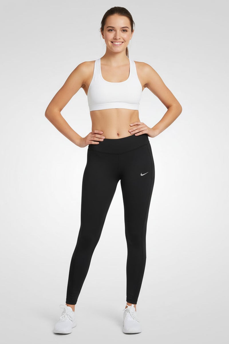 Nike  leggings جري نسائية قوية، سوداء - Image 2