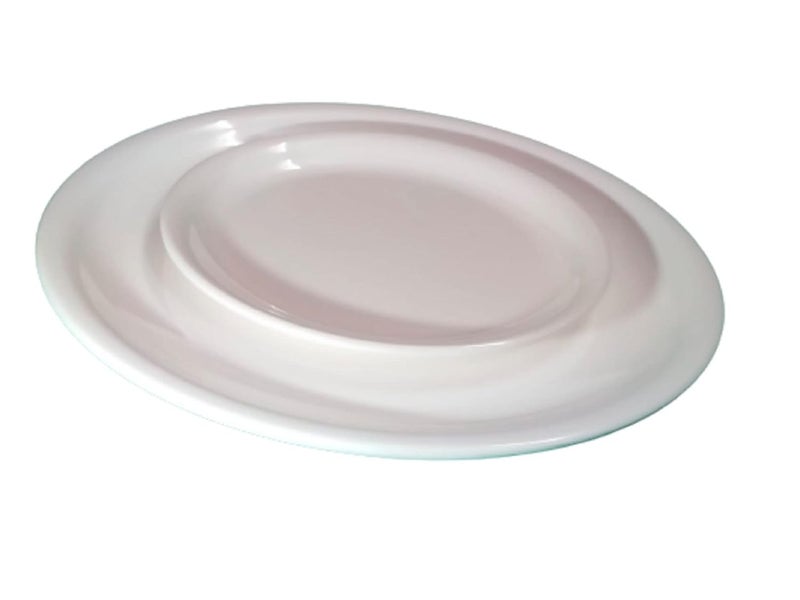 Servewell Melamine Dinner Quarter Serving Plate Combo of 44 White - Image 3