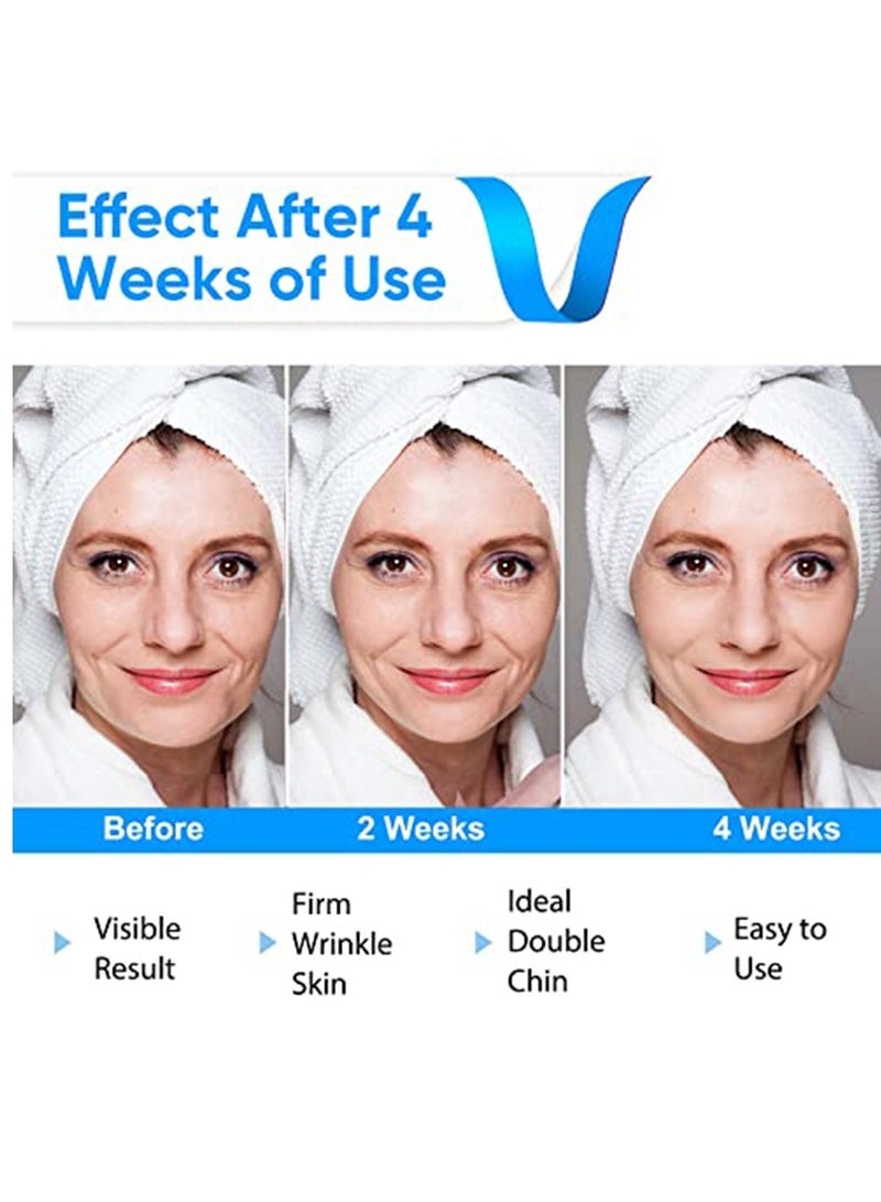 جهاز تدليك كهربائي ذكي على شكل حرف V يعمل على تقليل الذقن المزدوج، يعمل على مكافحة علامات التقدم في السن والتجاعيد وتنحيف الذقن ورفع الوجه على شكل حرف V، يحسن محيط الوجه والبشرة - Image 3
