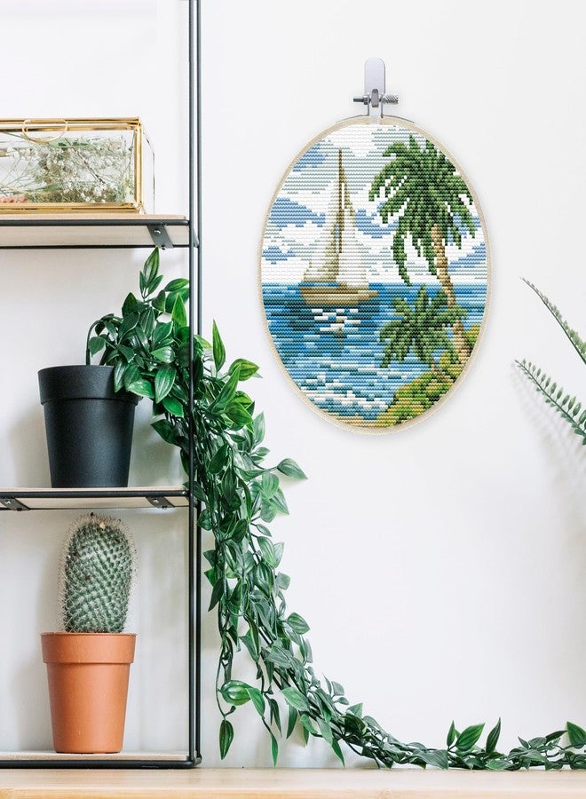 DIAMOND DOTZ Kits - No Count Cross Stitch Sailing Away: Stamped Cross Stitch Kits for Adults with Stunning Cross Stitch Patterns for a Relaxing and Creative Craft Project - Image 4