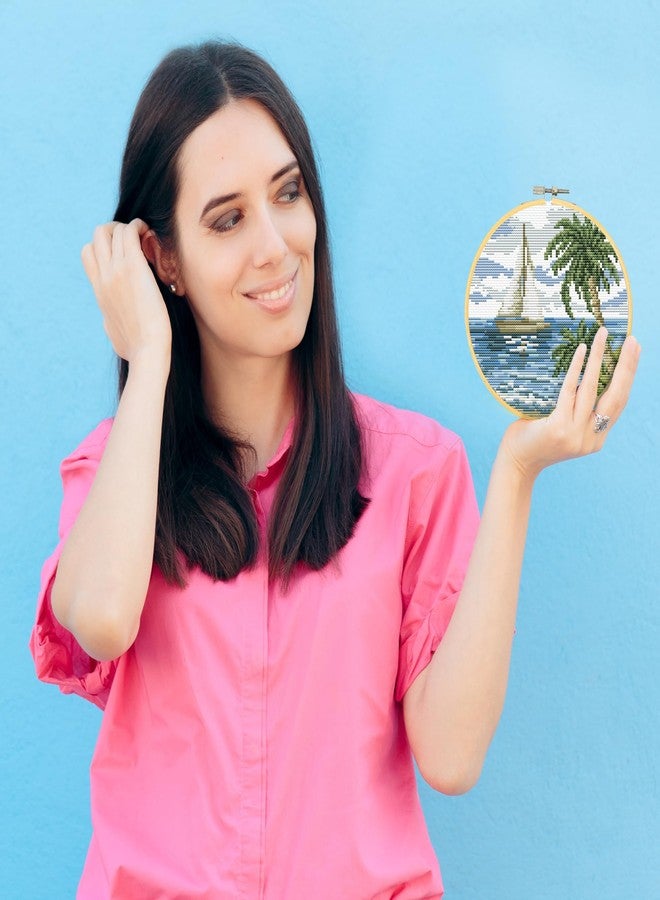 DIAMOND DOTZ Kits - No Count Cross Stitch Sailing Away: Stamped Cross Stitch Kits for Adults with Stunning Cross Stitch Patterns for a Relaxing and Creative Craft Project - Image 3