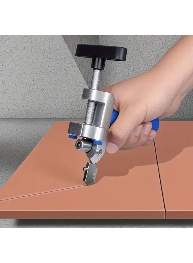 Manual Two In One Glass Tile Cutter Diamond Roller Adjustable Base Clamp Alloy Blades 1pc - Image 1