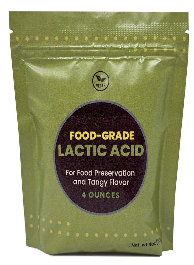 crait Lactic Acid Food Grade, Vegan Lactic Acid Powder for Vegan Cheese, Food Preservation and Tangy Flavor 4 Ounces - Image 1