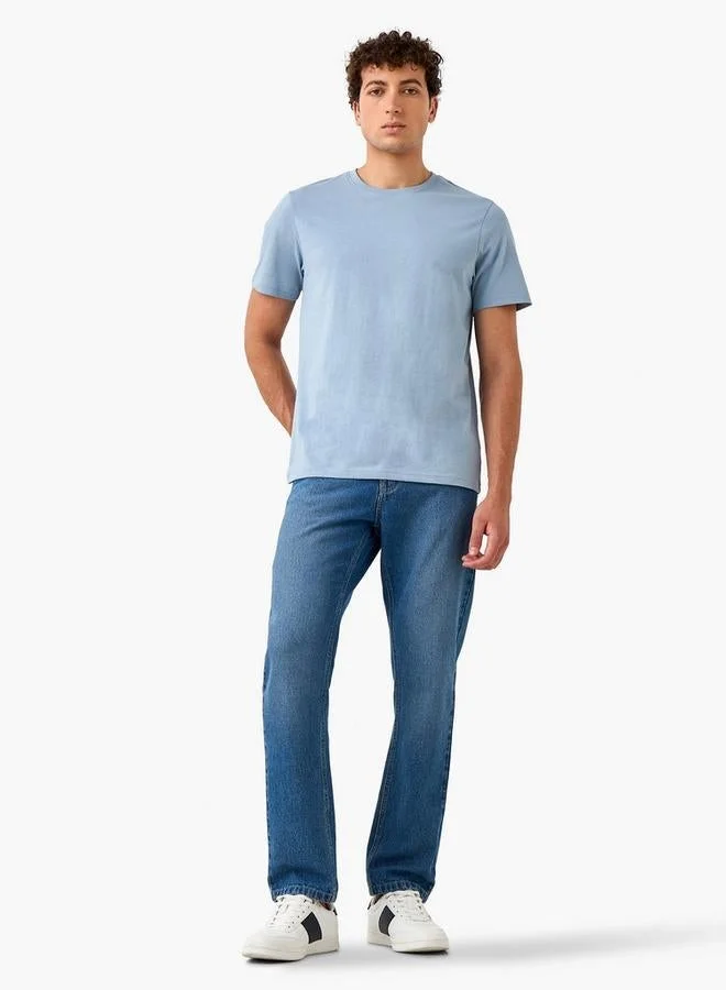 Splash FAV Regular Fit Crew Neck T-shirt with Short Sleeves